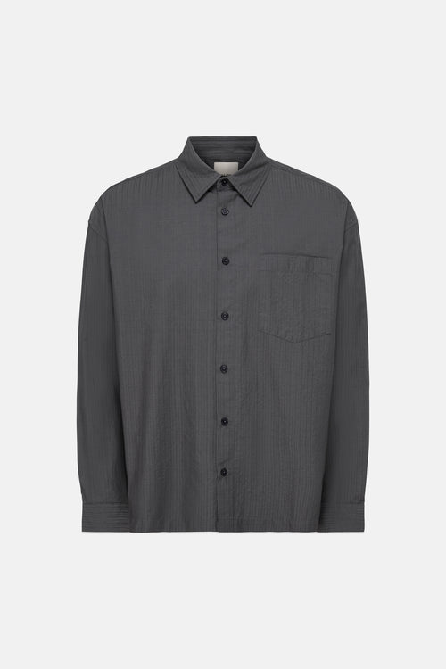Chemise à manches longues - Grey Pinstripe