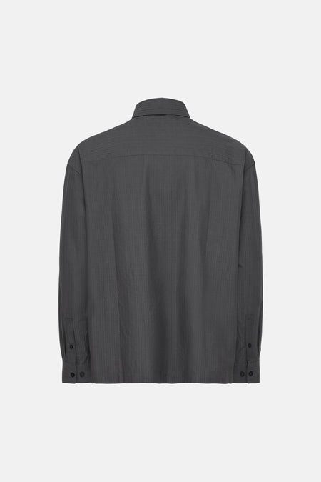 Chemise à manches longues - Grey Pinstripe