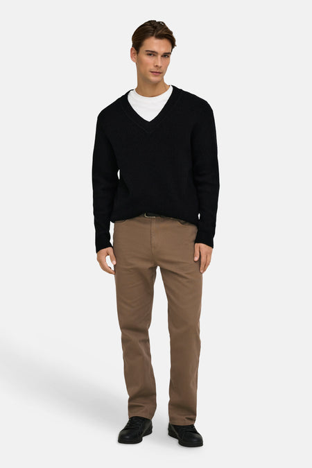 Pull col V noir - FRML