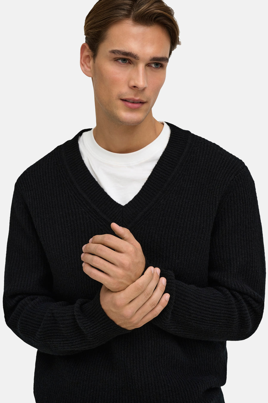 Pull col V noir - FRML