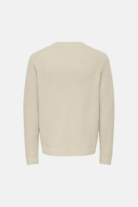 Pull col V Écru - FRML