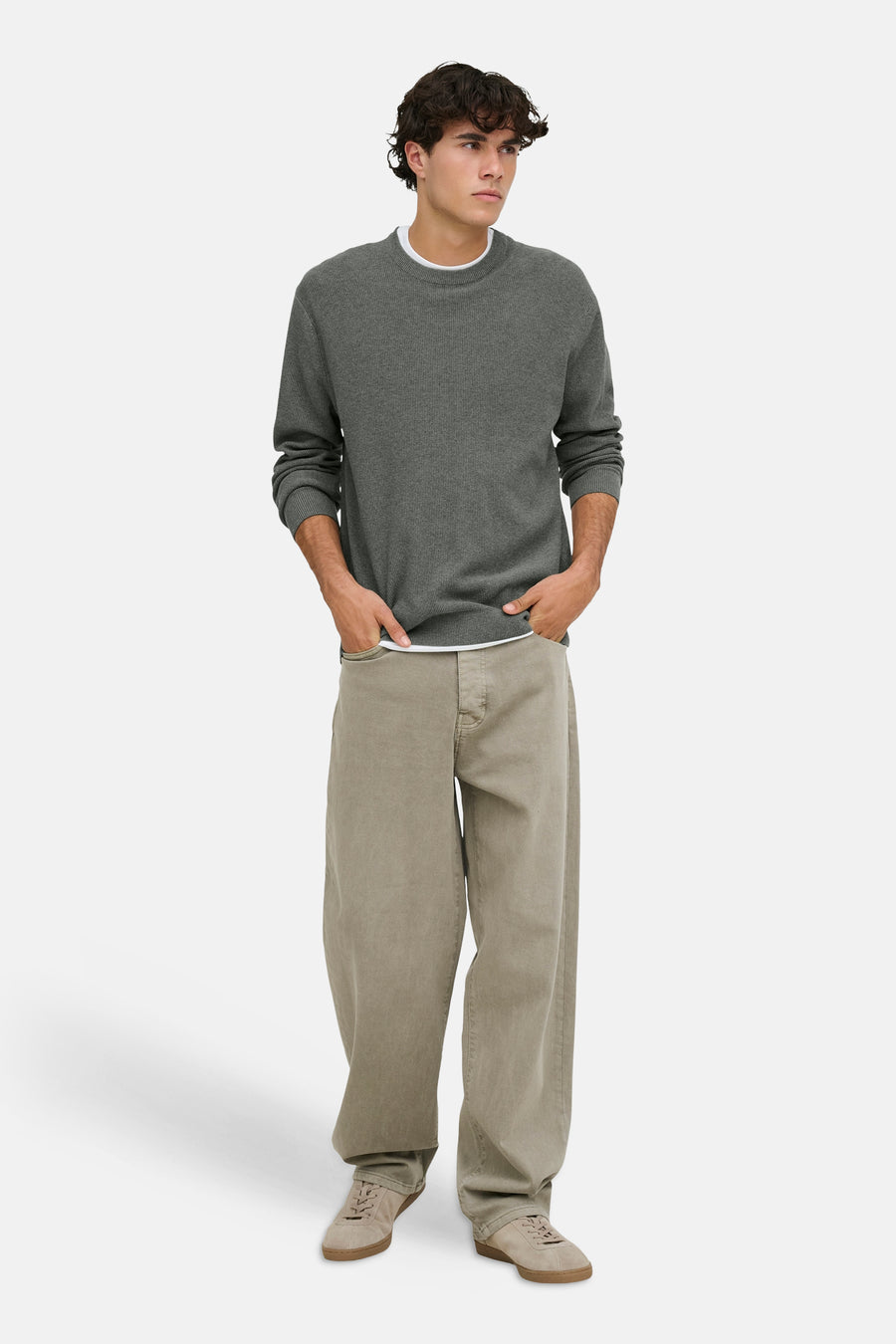 Pull col O gris - ONLY & SONS®