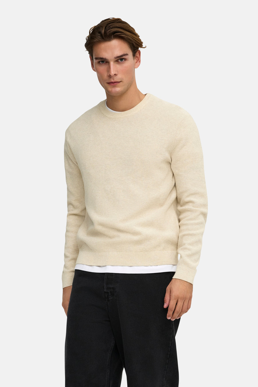 Pull col O Écru - ONLY & SONS®