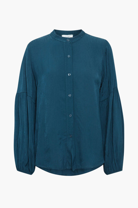 Chemise &agrave; manches longues - turquoi