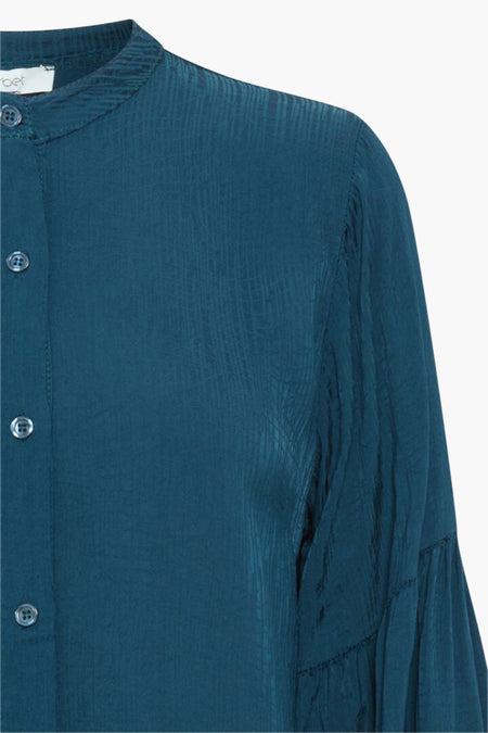 Chemise &agrave; manches longues - turquoi