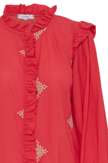 Chemise &agrave; manches longues - rose