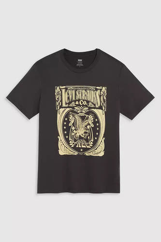 T-shirt gris à manches courtes de Levi's®, avec une impression graphique d'un aigle.