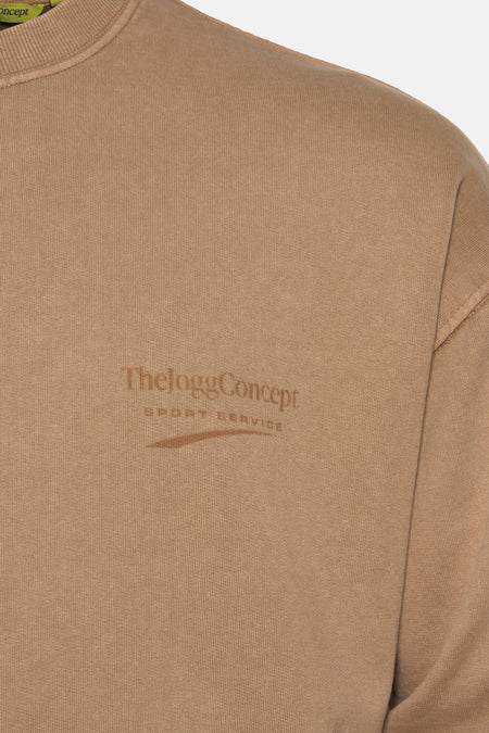 Sweat col O Beige - THEJOGGCONCEPT