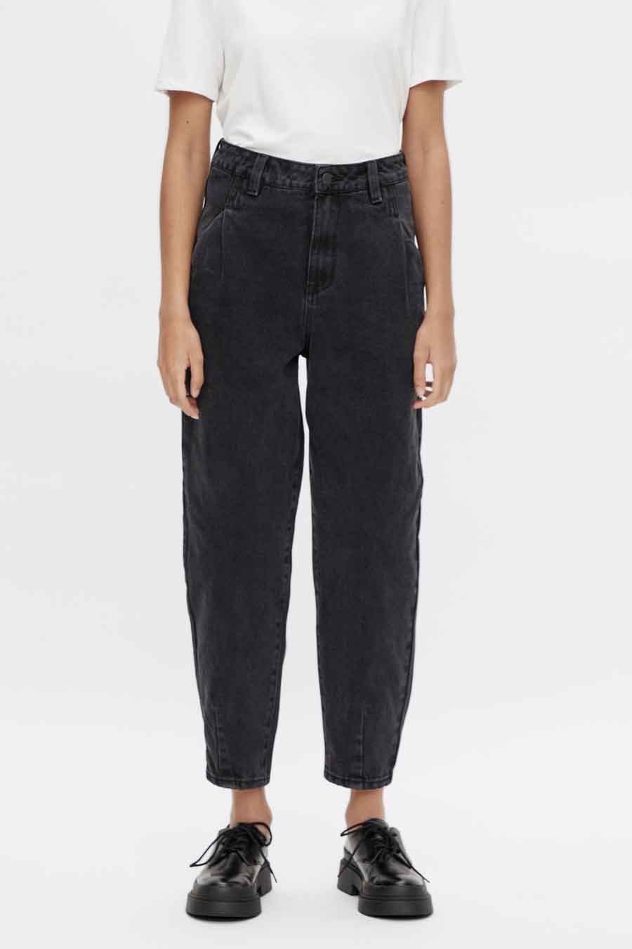 Mom jeans - denim noir