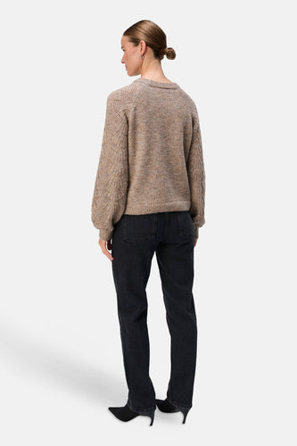 Pull à col rond - brun - OBJECT - 5