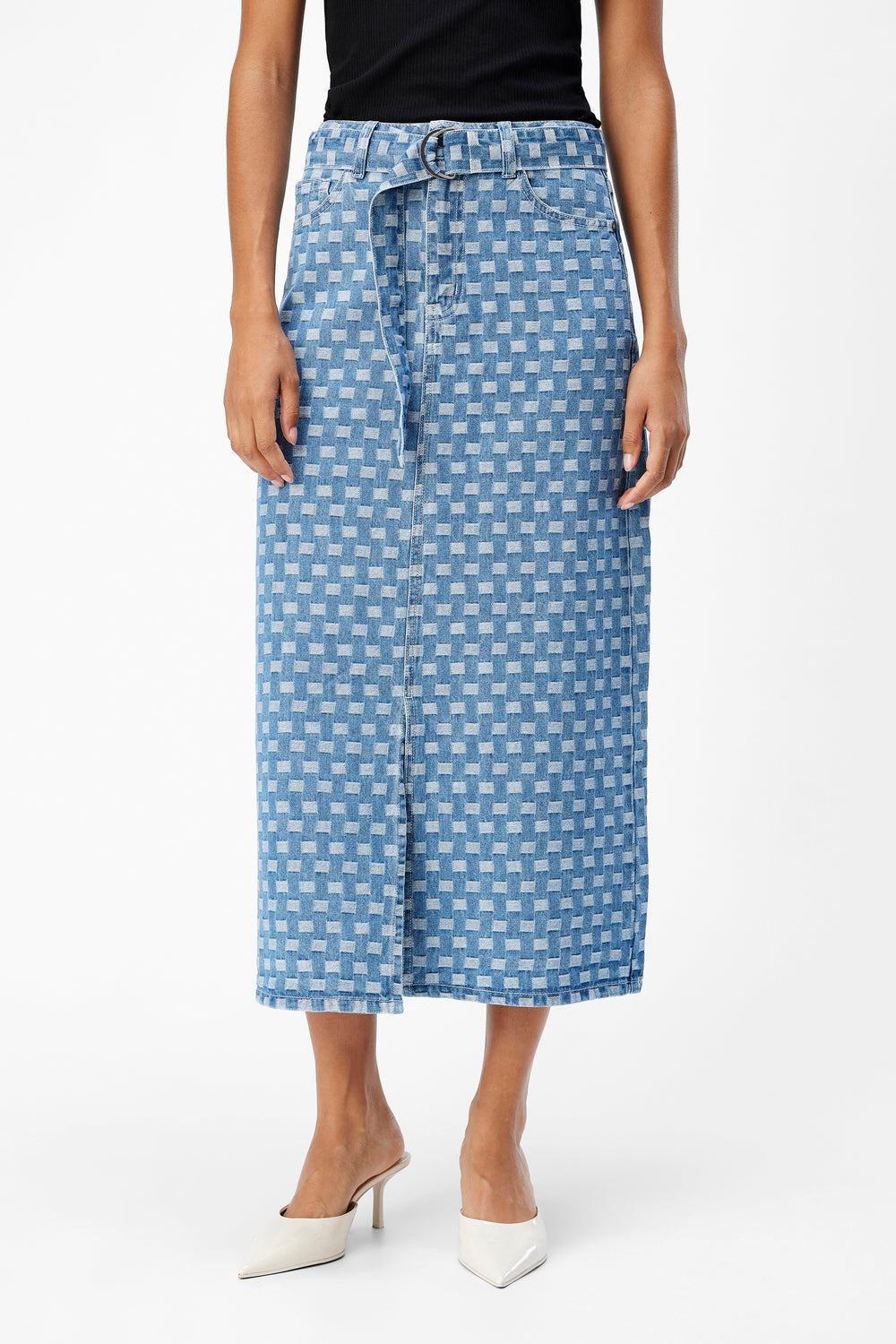 Jupe 3/4 Mid blue denim - OBJECT