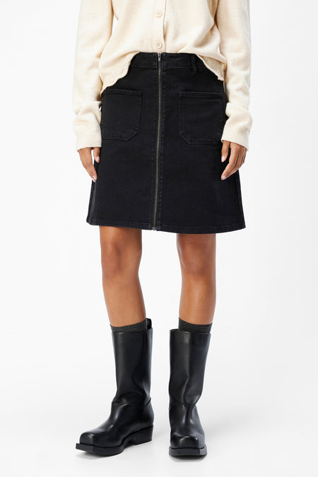 Jupe courte - black denim