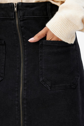 Jupe courte - black denim