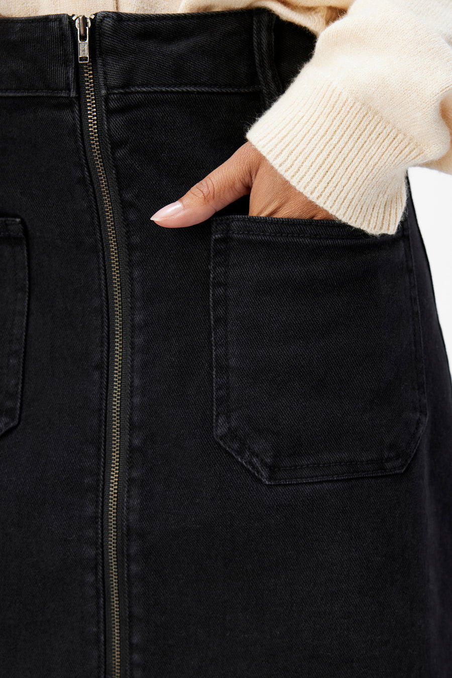 Jupe courte - black denim