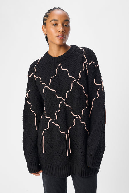 OBJRANKA KNIT OZ L/S PULLOVER 135