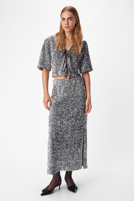 Jupe longue - argenté