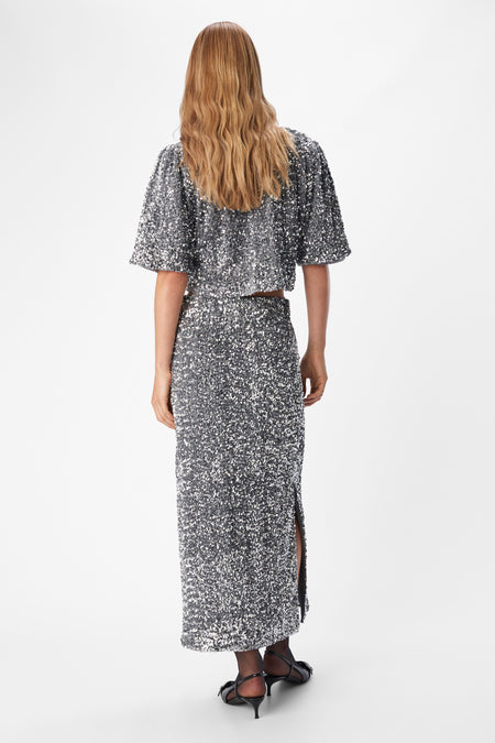 Jupe longue - argenté