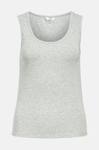 T-shirt gris d'OBJECT, avec une fine texture côtelée.