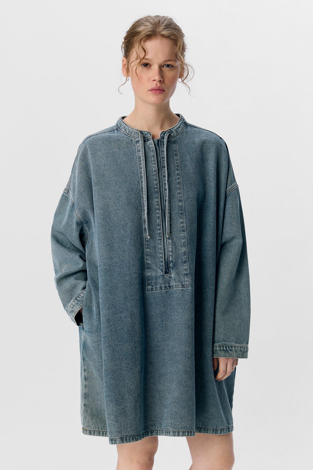 Robes manches longues Light blue denim - OBJECT