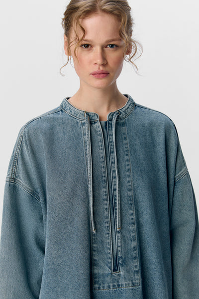 Robes manches longues Light blue denim - OBJECT