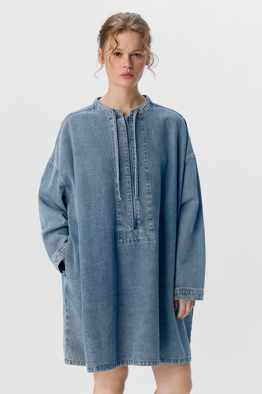 Robes manches longues Light blue denim - OBJECT