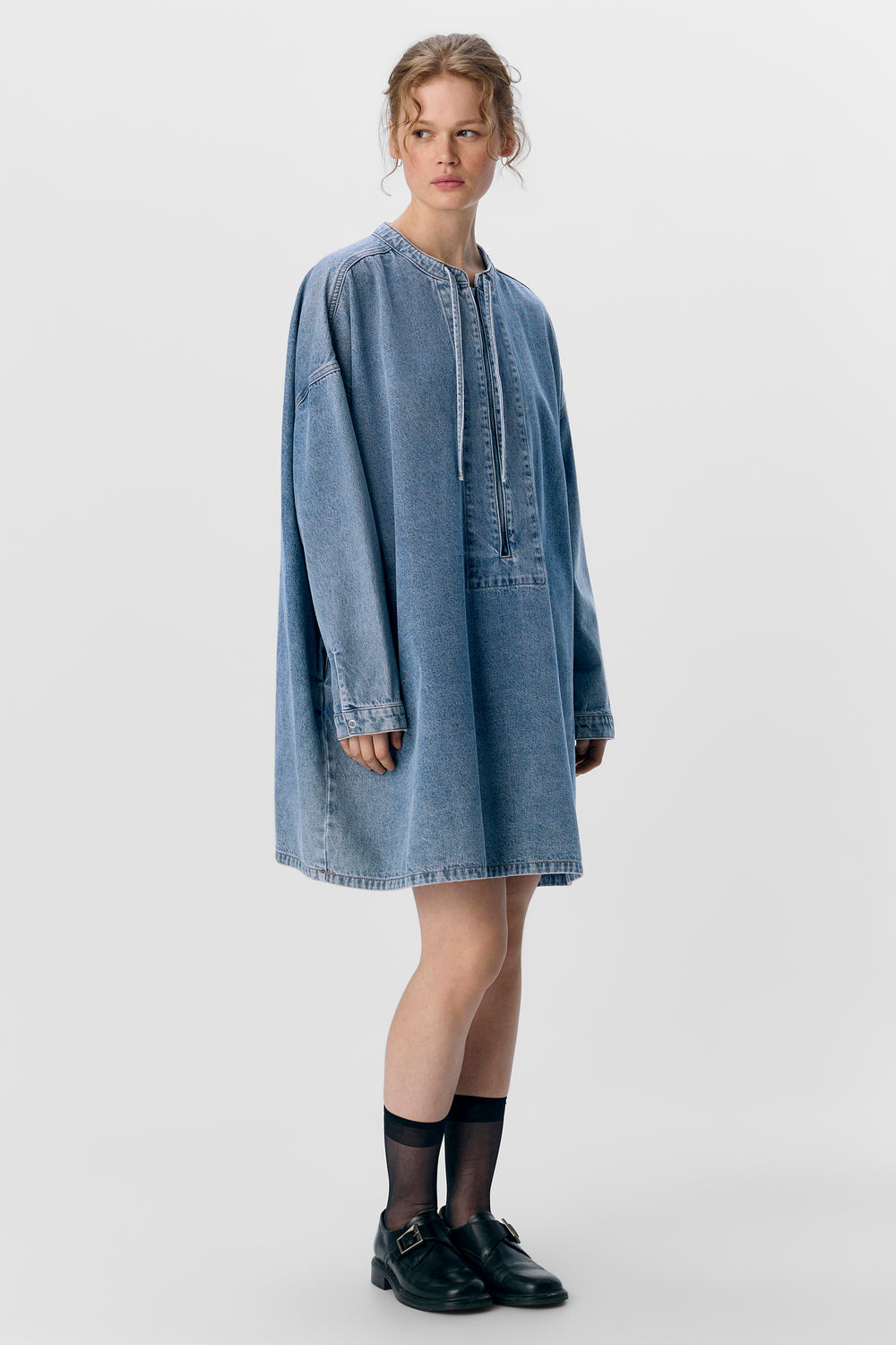 Robes manches longues Light blue denim - OBJECT