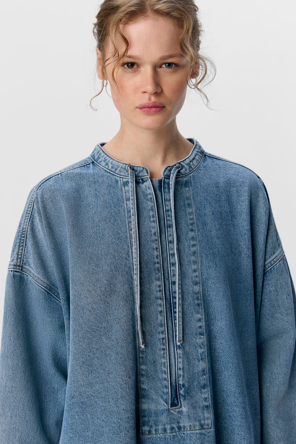 Robes manches longues Light blue denim - OBJECT
