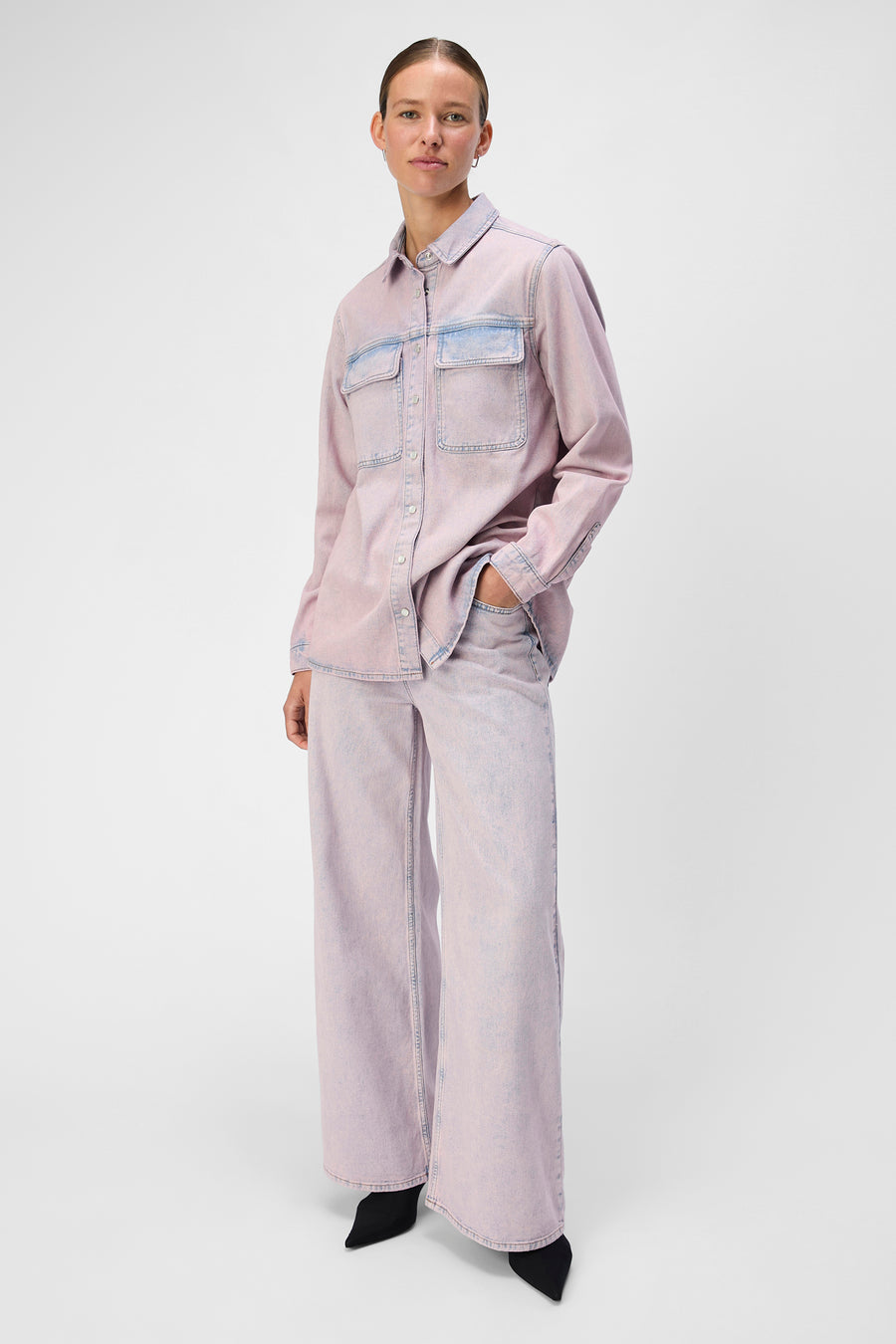 OBJGABRIELLE L/S RE SHIRT E PA 24 - OBJECT