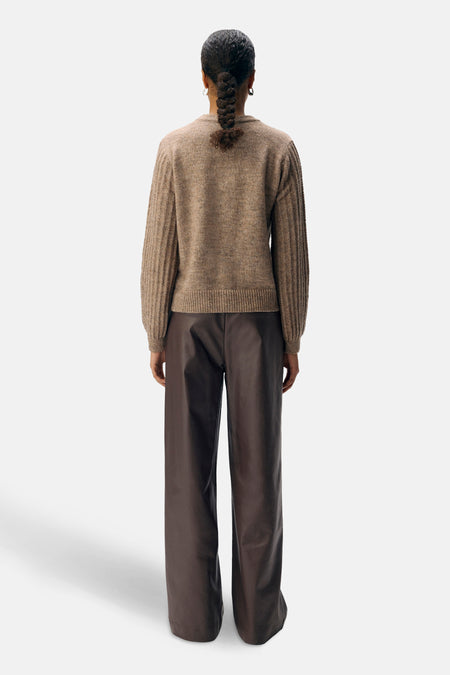 OBJMELBA LISA WIDE COATED PANT NOOS