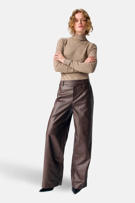 OBJMELBA LISA WIDE COATED PANT NOOS