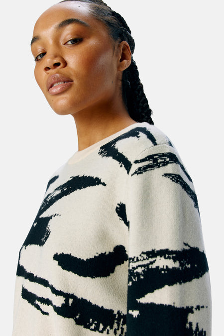 OBJREYNARD SQUARE SLEEVE O-NECK AOP NOOS