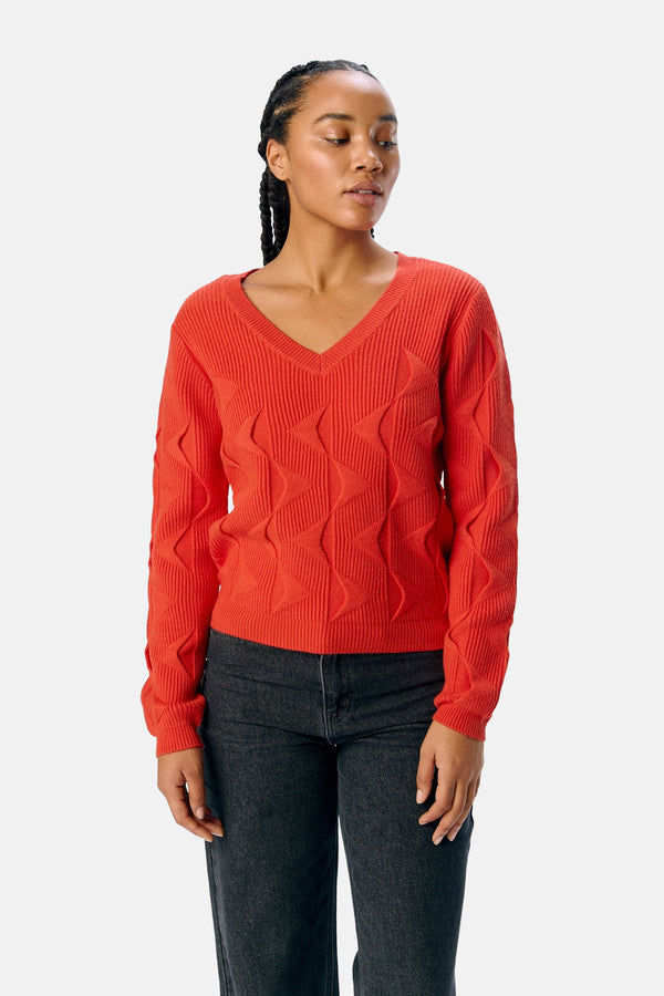 OBJLILU RE L/S KNIT PULLOVER 137