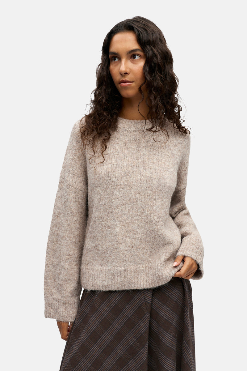 Pull à col rond - écru