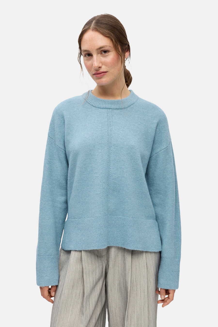 Pull col O bleu - OBJECT