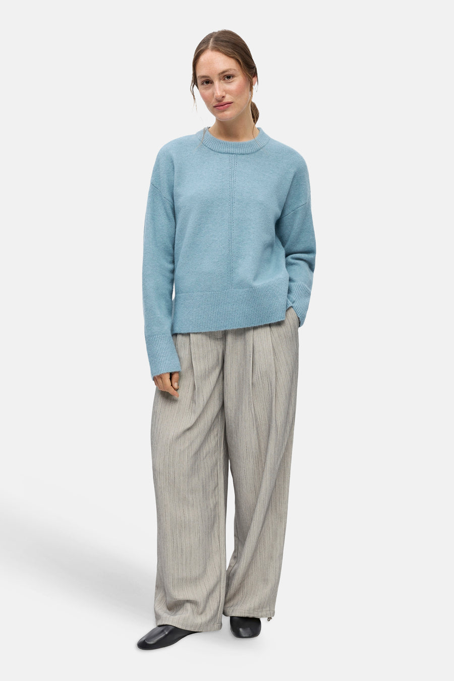 Pull col O bleu - OBJECT