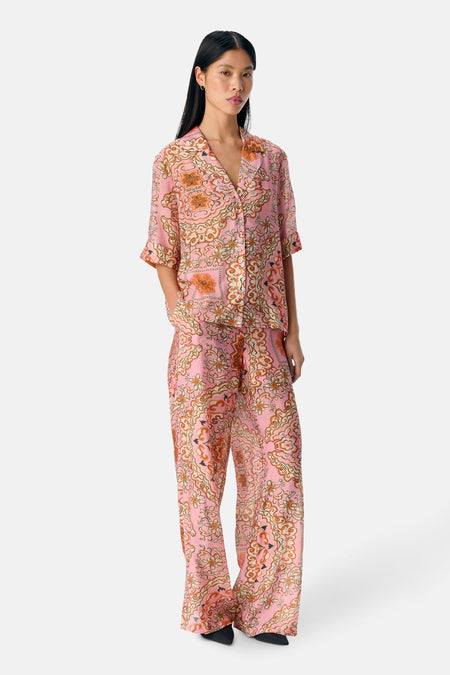 Chemise à manches courtes - rose