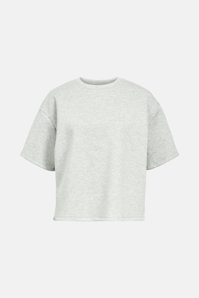 Pull-over gris d'OBJECT, avec des manches courtes et un motif uni.
