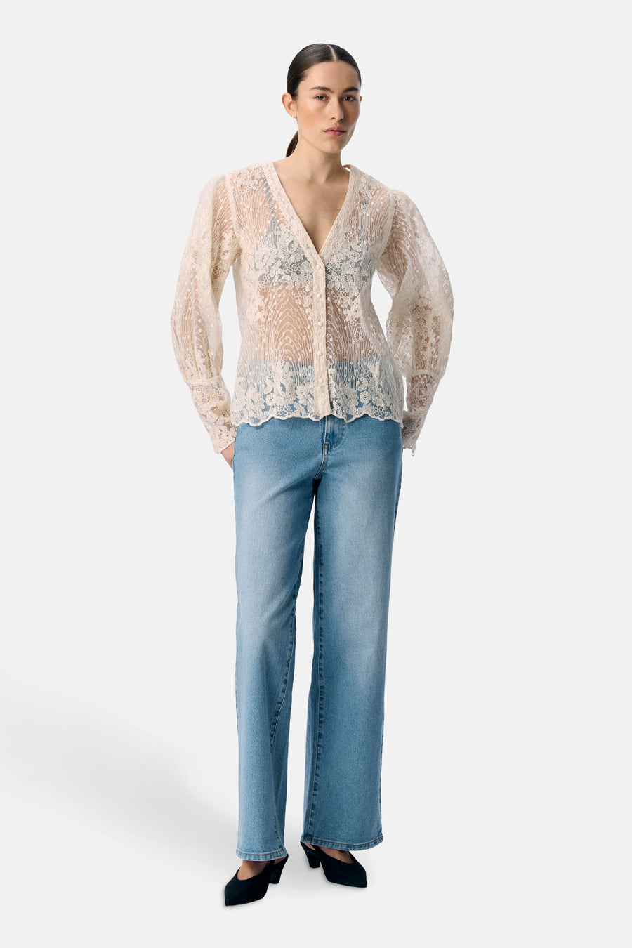 Chemise à manches longues - écru - OBJECT