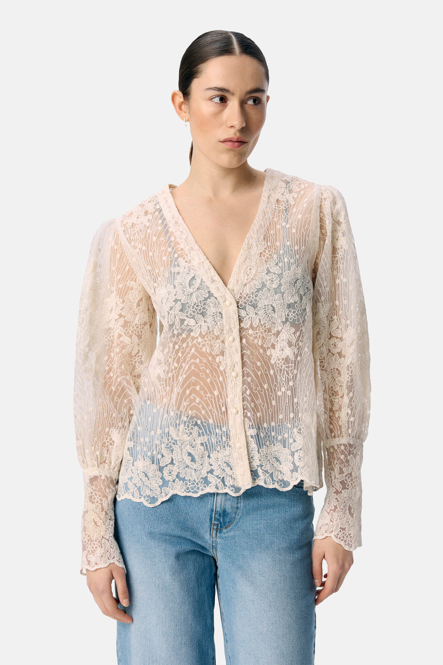 Chemise à manches longues - écru - OBJECT