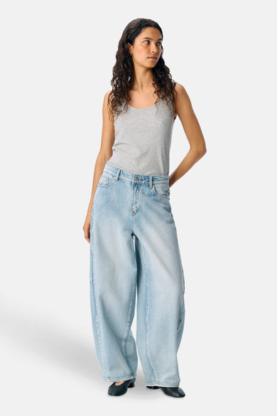OBJMOJI ELSA MW SUPER BARREL JEANS 140