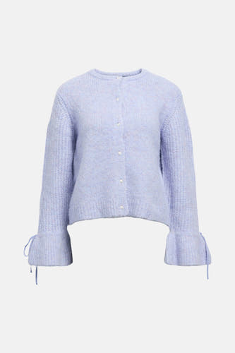 Veste paon de OBJECT, avec des manches longues à détails en tricot et une fermeture à boutons.
