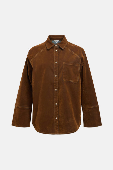 Chemise à manches longues - brun