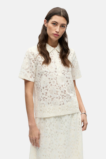 Polo à manches courtes - écru