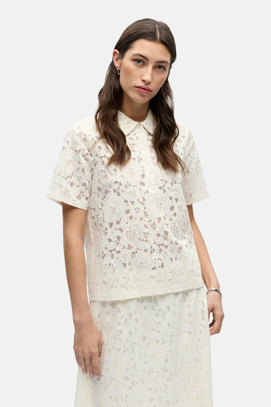 Polo à manches courtes - écru