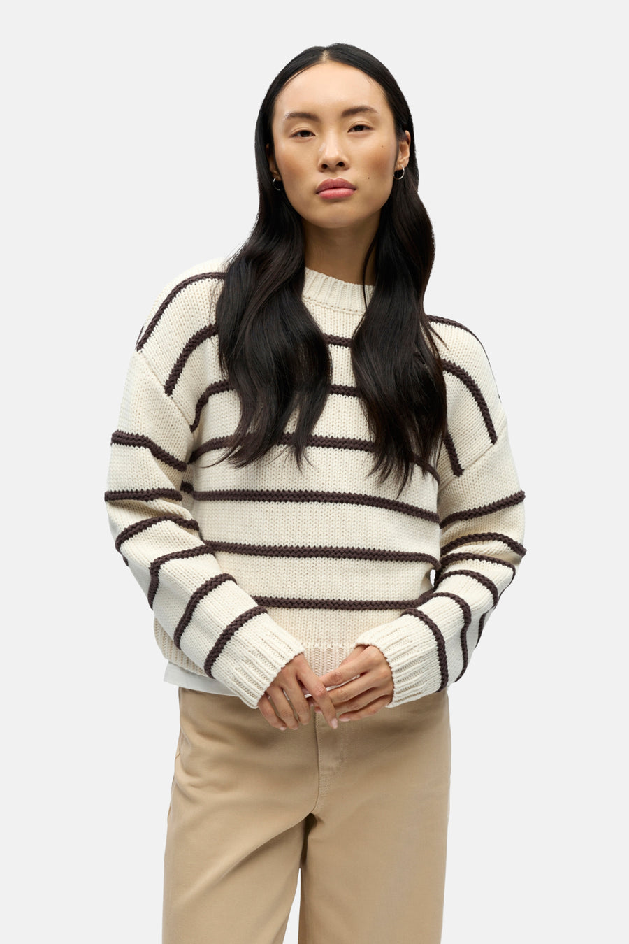 Pull à col rond - écru - OBJECT - 1