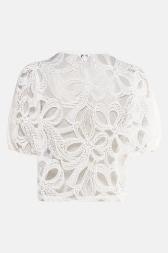Blouse à manches courtes - blanc - OBJECT - 4