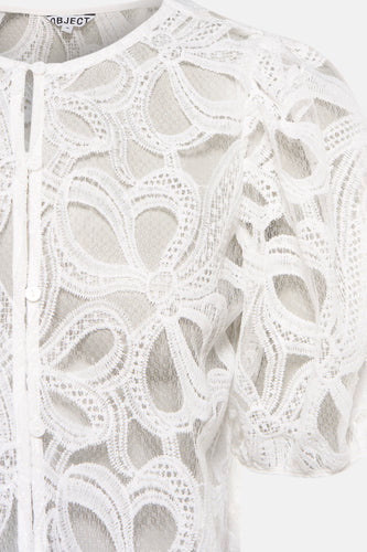 Blouse à manches courtes - blanc - OBJECT - 4