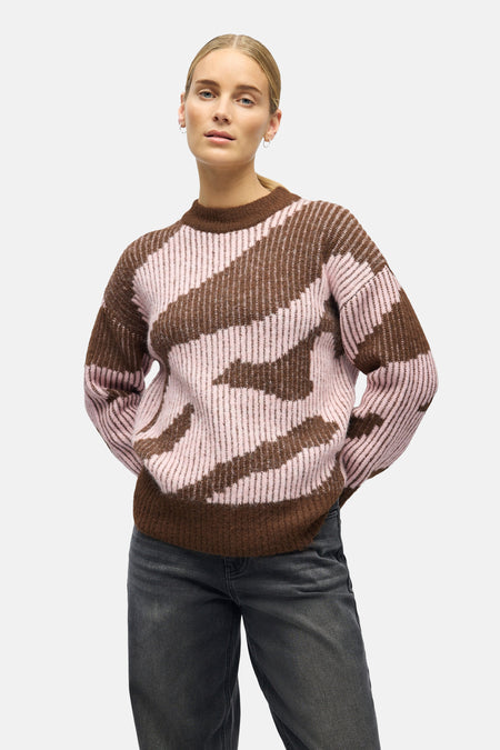 OBJLEYLO L/S OZ KNIT PULLOVER AW FAIR 25