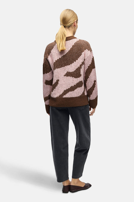 OBJLEYLO L/S OZ KNIT PULLOVER AW FAIR 25