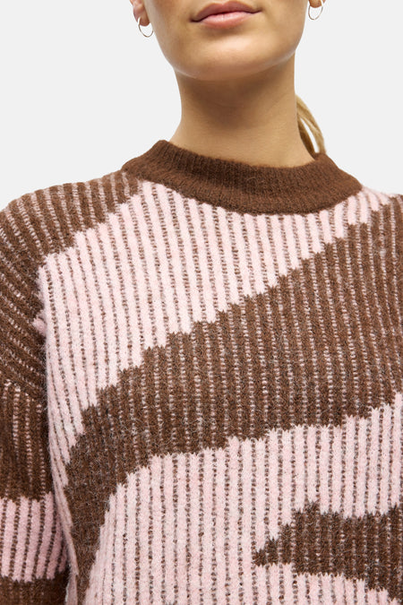 OBJLEYLO L/S OZ KNIT PULLOVER AW FAIR 25